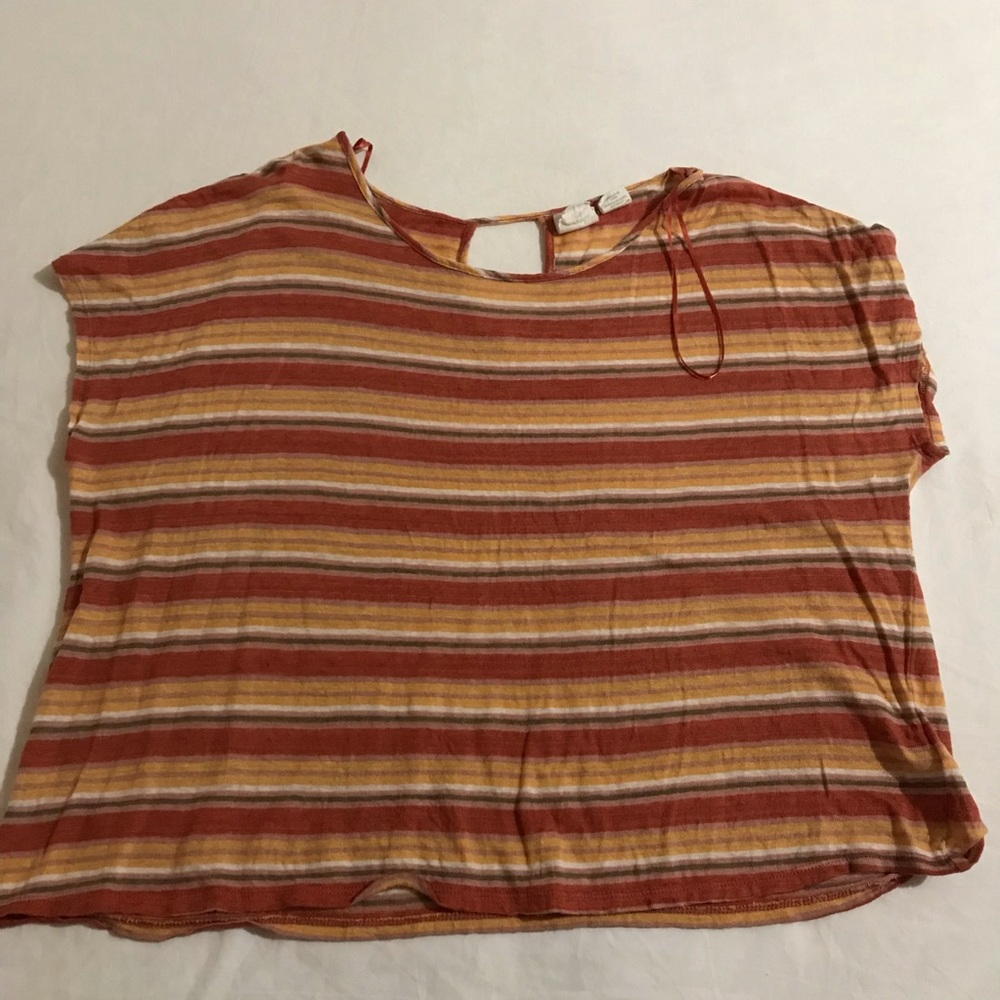Orange striped top